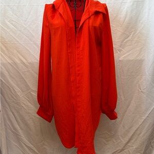 135 - Vibrant Red Long Sleeve Tunic